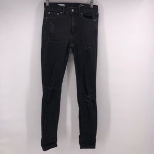 Gap 1969 Jeans high rise skinny black distressed